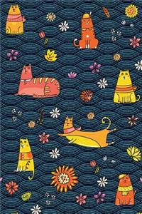 Journal Notebook For Cat Lovers Cute Cats Pattern 3
