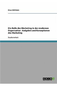 Rolle des Marketing in der modernen Organisation - Aufgaben und Konzeptionen des Marketing