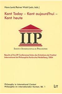 Kant Today - Kant Aujourd'hui - Kant Heute, 1