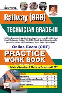 Railway RRB Technician Grade III Practice Work book CBT Online Exam (English Medium) (4765)