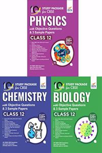 Combo 10 in One Study Package for CBSE Physics, Chemistry & Biology Class 12 with Objective Questions & 9 Sample Papers 4th Edition