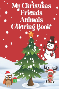 My Christmas friends, animals coloring book