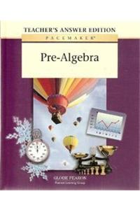 Pacemaker Pre Algebra Teacher Answer Second Edition 2001c