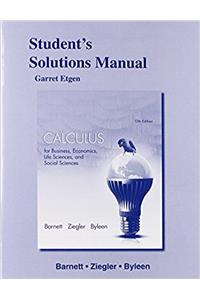 Student Solutions Manual for Calculus for Business, Economics, Life Sciences, and Social Sciences