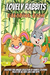 Lovely Rabbits Coloring Book