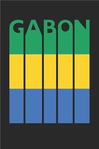 Vintage Gabon Notebook - Retro Gabon Planner - Gabonese Flag Diary - Gabon Travel Journal
