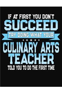 If At First You Don't Succeed Try Doing What Your Culinary Arts Teacher Told You To Do The First Time