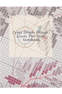 Cross Stitch Design Lines Per Inch Notebook