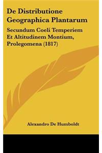 de Distributione Geographica Plantarum