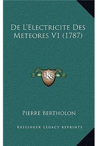 de L'Electricite Des Meteores V1 (1787)