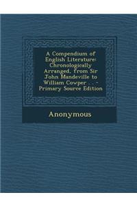 A Compendium of English Literature