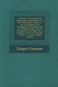 Traité de la Compétence Des Juges de Paix