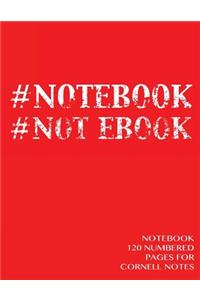 Notebook 120 numbered pages for Cornell Notes