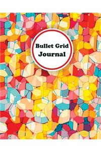 Colorful Stained glass: Bullet Grid Journal, 150 Dot Grid Pages (8"x10"): Dot Grid Journal for Design Book, Work Book, Planner, Dotted Notebook, Bullet Journal, Sketch Book