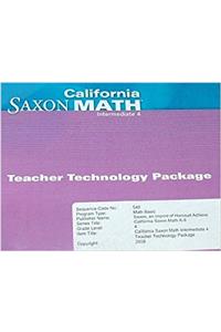 Saxon Math Intermediate 4 California: Technology Pack