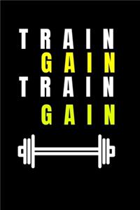 Train Hard - GYM LOG Notebook