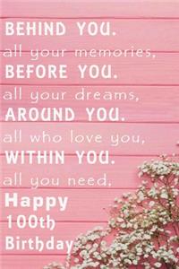 Behind You All Your Memories Before You All Your Dreams Happy Birthday