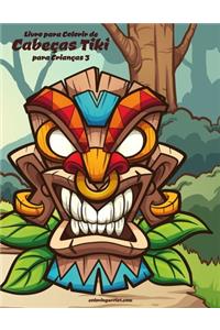 Livro para Colorir de Cabeças Tiki para Crianças 3