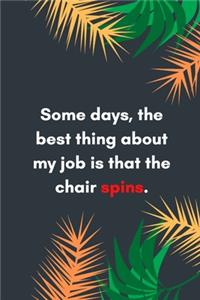 Some days the best thing about my job is that the chair spins