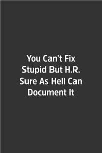 You Can't Fix Stupid But H.R.