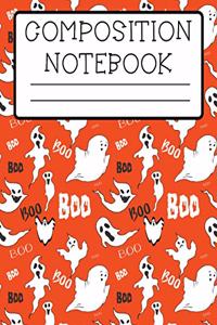 Boo Composition Notebook 8 x 10 100 pages