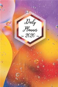 Daily Planner 2020: Artsy Colors 365 Day Daily Planner for Year 2020 6"x9" Everyday Organizer 52 Weeks Monday to Sunday Artist Painter Life Plan Academic Scheduler New 