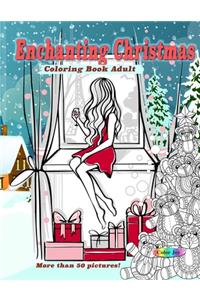 Enchanting christmas coloring book adult