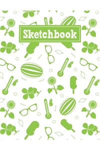 Sketchbook: 8.5 x 11 Notebook for Creative Drawing and Sketching Activities with Summer Themed Cover Design