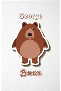 George Bear A5 Lined Notebook 110 Pages