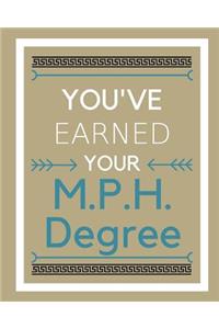You've earned your M.P.H. Degree