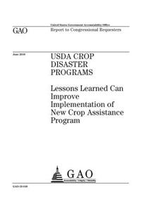 USDA crop disaster programs