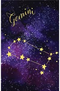 Journal Notebook Zodiac Sign Gemini Constellation: Blank Journal To Write In, Unlined For Journaling, Writing, Planning and Doodling, For Women, Men, Kids, 160 Pages, Easy To Carry Size