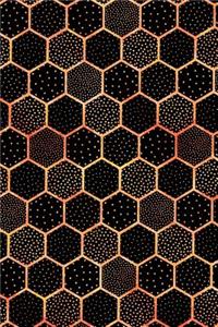 Journal Notebook Polka Dots and Hexagons Pattern 2