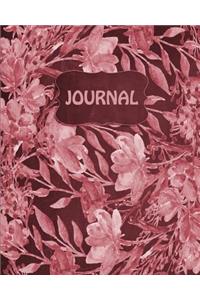 Chalkboard Watercolor Flowers Bullet Dot Grid Journal (Burgundy)