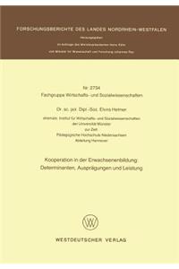 Kooperation in der Erwachsenenbildung: Determinanten, Ausprägungen und Leistung