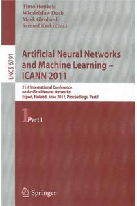 Artificial Neural Networks and Machine Learning: ICANN 2011, part 1