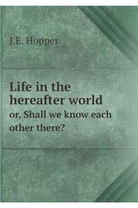 Life in the hereafter world or, Shall we know each other there?