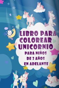 libro para colorear unicornio para niños de 2 años en adelante