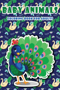 Baby animals coloring book for adults