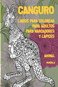 Libros para colorear para adultos para marcadores y lápices - Mandala - Animal - Canguro