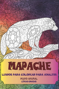 Libros para colorear para adultos - Líneas gruesas - Reino animal - Mapache