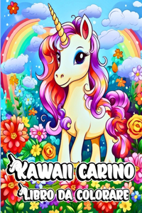 Libro da colorare Kawaii Carino: Design adorabili di unicorni per bambini.