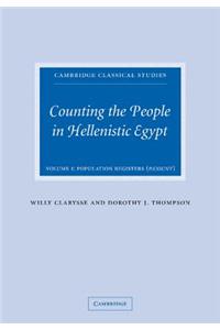 Counting the People in Hellenistic Egypt 2 Volume Paperback Set