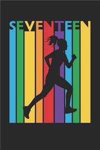 Running Notebook for 17 Year Old Boys and Girls - Colorful Running Journal - 17th Birthday Gift for Runner Diary