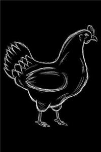 Chicken Blank Lined Composition Notebook Journal