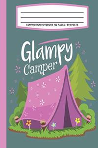 Composition Notebook 100 Pages / 50 Sheets Glampy Camper