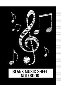 Blank Music Sheet Notebook