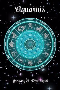 Zodiac Undated Weekly Planner - Aquarius January 21 - February 19