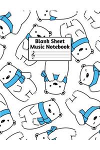 Blank Sheet Music Notebook