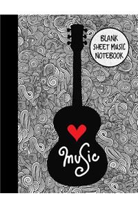Blank Sheet Music Notebook